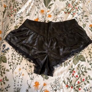 NWT Black Satin Shorts